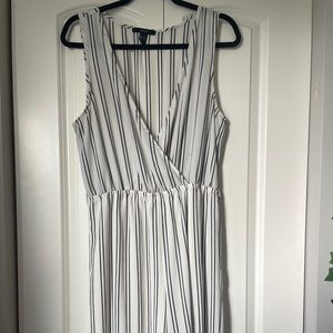 Striped short sleeved jumpsuit